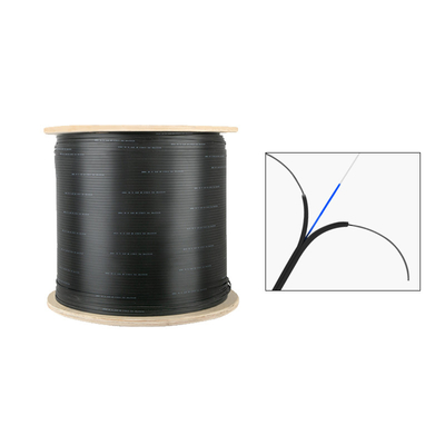 Indoor Fibre Optic Network Ftth Drop Cable G657A1 Fiber 2 Core 200N Tensile