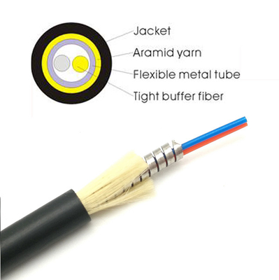 Anti Rodent 2F Tactical Fiber Optic Cable Singlemode OM1 OM2 OM3 OM4 Lightweight